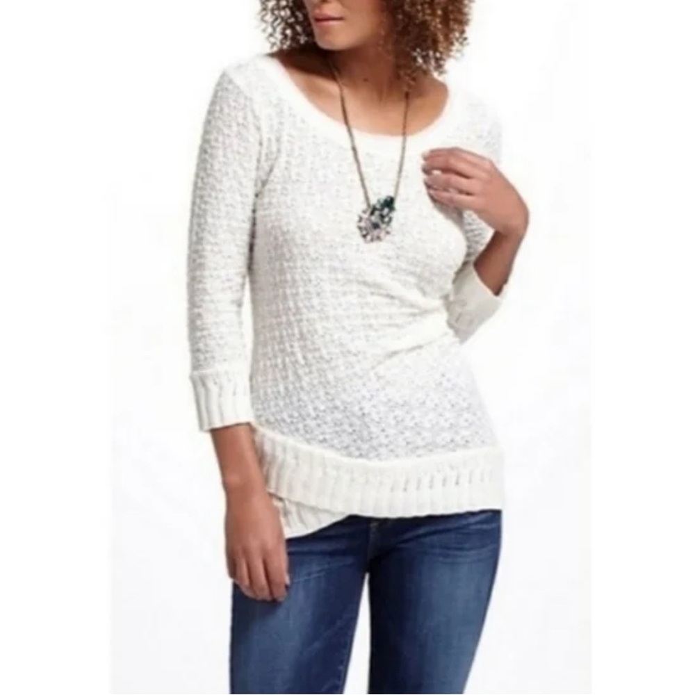 Anthropologie Deletta Lace Top - Ivory - XS